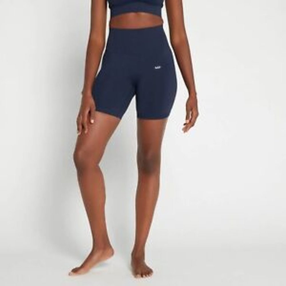 MP - MY PROTEIN Women's Composure Seamless Cycling Shorts - Navy | SIZE XL | NWT